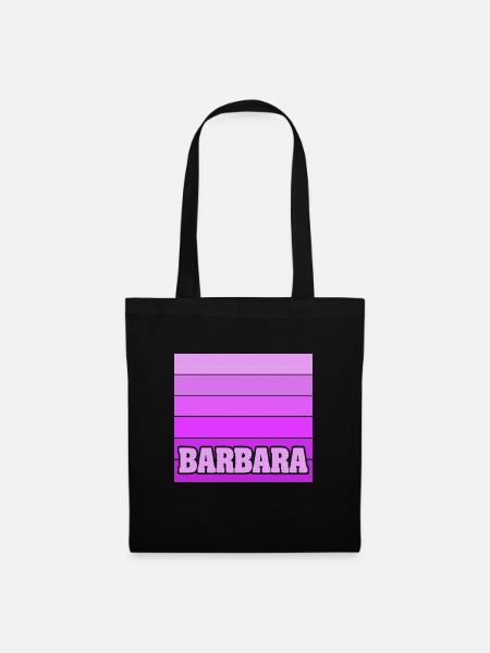 Mädchenname Barbara - Stoffbeutel - Schwarz