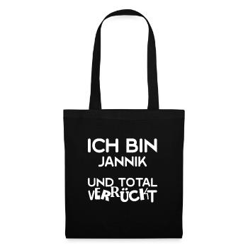 Prénom Jannik - Sac en tissu - noir - Devant