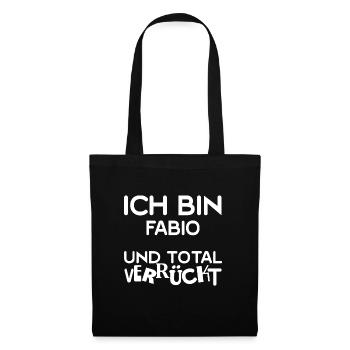 Vorname Fabio - Stoffbeutel - Schwarz - Vorne