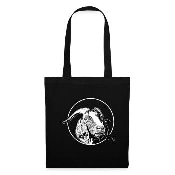 Chèvres - éventail de chèvres - chèvre - Sac en tissu - noir - Devant