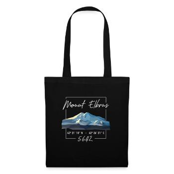 Mount Elbrus 5642 highest mountain Russia Caucasus - Tote Bag - black - Front