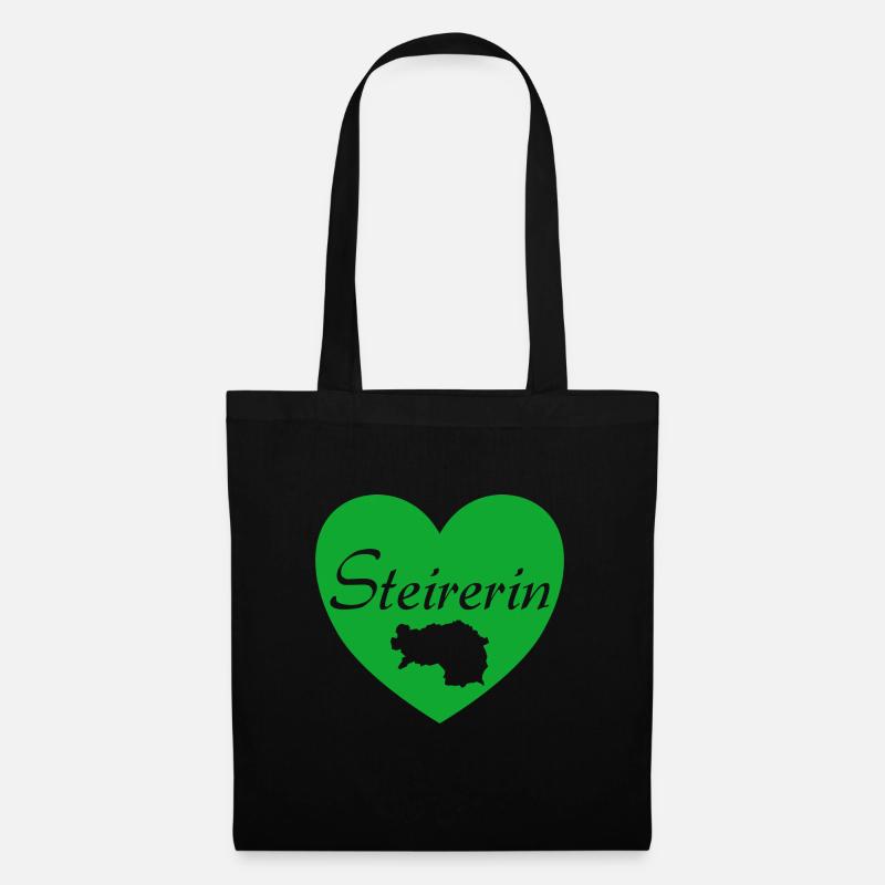 Steirerin Steiermark Österreich Geschenk - Stoffbeutel - Schwarz