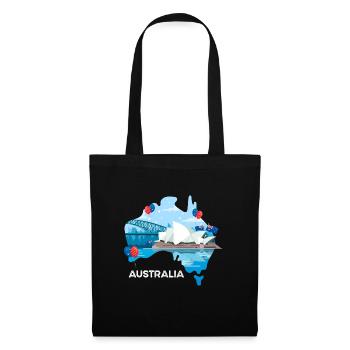 Australie - Sac en tissu - noir - Devant