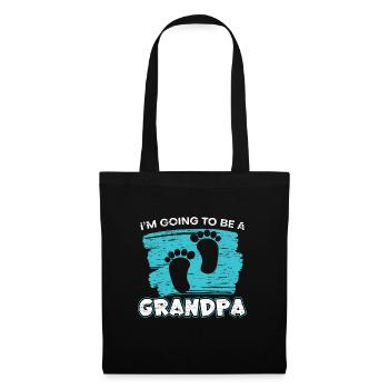 Je deviens grand-père grand-père chanceux - Sac en tissu - noir - Devant