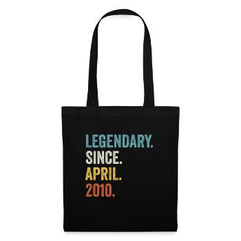 Legendary Since April 2010 12th Birthday - Tote Bag - black - Front