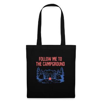 Suivez-moi au camping Wildlife Camping - Sac en tissu - noir - Devant
