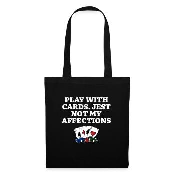 Play with Cards Poker Couples Poker Player Lovers - Stoffbeutel - Schwarz - Vorne