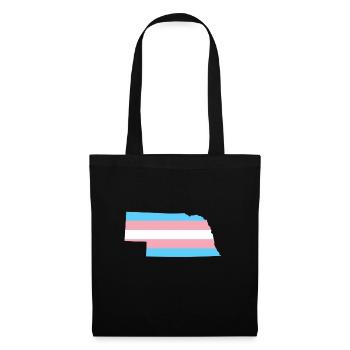 Trans Flag Nebraska LGBT Pride Support - Tote Bag - black - Front