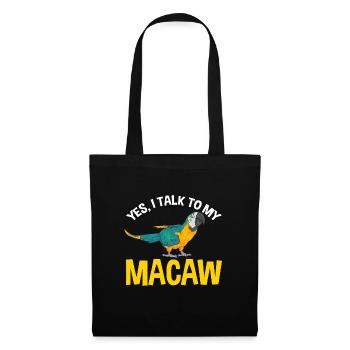Gelbbrustara Papagei Blue And Yellow Macaw - Stoffbeutel - Schwarz - Vorne