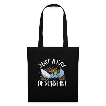 Raies pastenagues, raies manta, raies océaniques, raies - Sac en tissu - noir - Devant