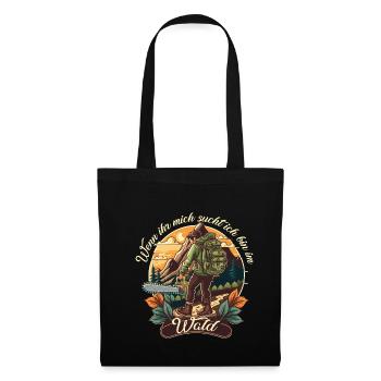 Je suis dans la forêt, travailleur forestier, forestier, gentleman - Sac en tissu - noir - Devant