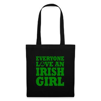 Everyone loves an irish girl - Stoffbeutel - Schwarz - Vorne
