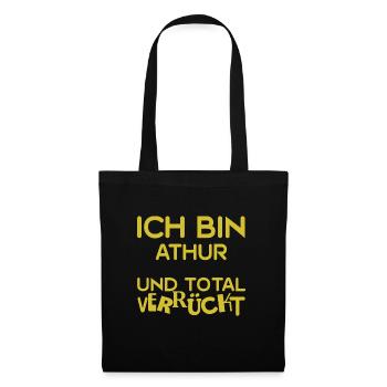 Geschenk für Athur - Stoffbeutel - Schwarz - Vorne