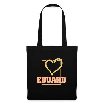 Eduard as a heart - Tote Bag - black - Front