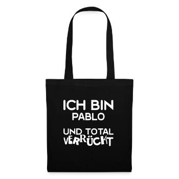 Vorname Pablo - Stoffbeutel - Schwarz - Vorne