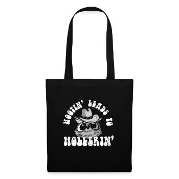 Funny Cowboy Hootin' Leads To Hollerin' - Stoffbeutel - Schwarz - Vorne