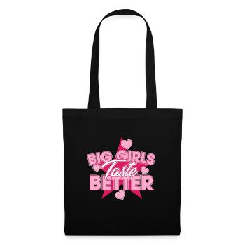 Les Grandes Filles Ont Meilleur Goût Potelé Filles Épaisses Curvy - Sac en tissu - noir - Devant