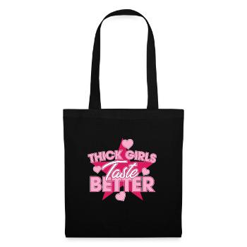 Les filles épaisses ont meilleur goût potelé grandes filles curvy - Sac en tissu - noir - Devant