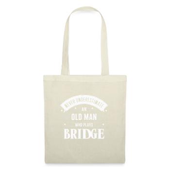 Bridge Kartenspiel Geschenk - Stoffbeutel - Natur - Vorne