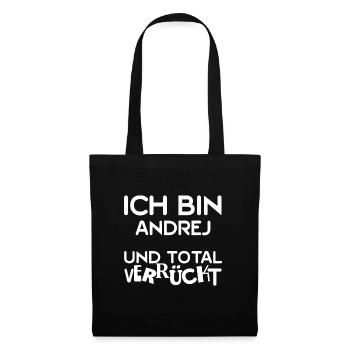 Vorname Andrej - Stoffbeutel - Schwarz - Vorne