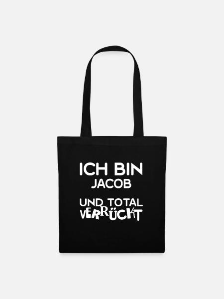 Vorname Jacob - Stoffbeutel - Schwarz