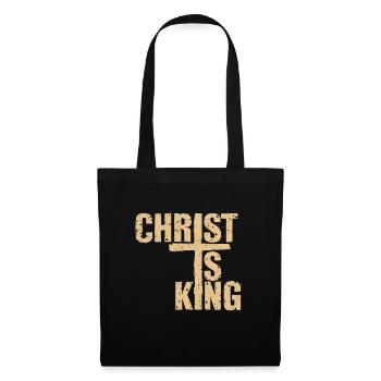 Le Christ est roi Foi chrétienne Religieux - Sac en tissu - noir - Devant