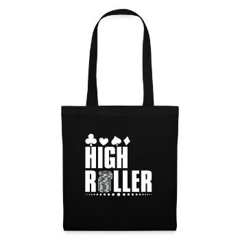 Poker High Roller Abenteuer für Enthusiasten - Stoffbeutel - Schwarz - Vorne
