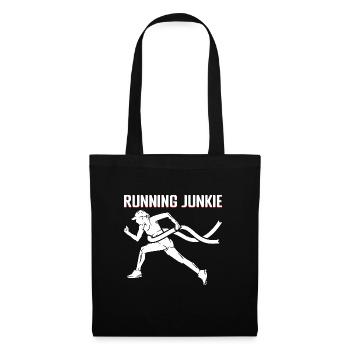 Marathon Runner Running Junkie Gift - Stoffbeutel - Schwarz - Vorne