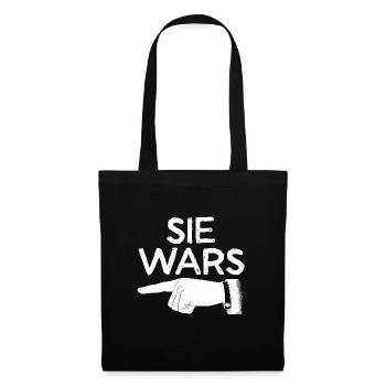 Sie Wars lustiges Partnerlook Motiv für Männer - Stoffbeutel - Schwarz - Vorne