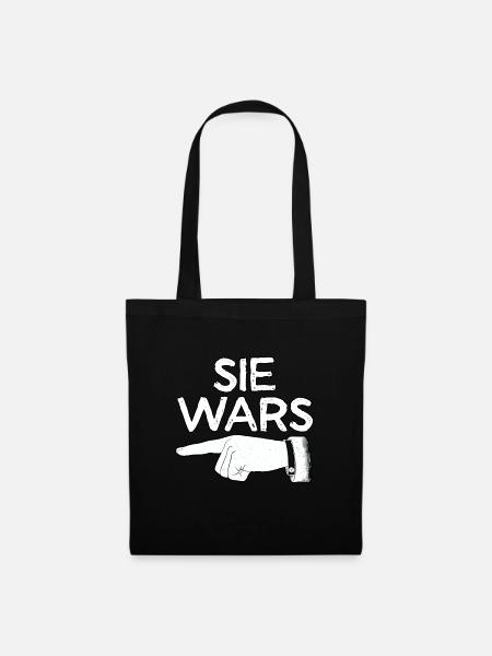 Sie Wars lustiges Partnerlook Motiv für Männer - Stoffbeutel - Schwarz