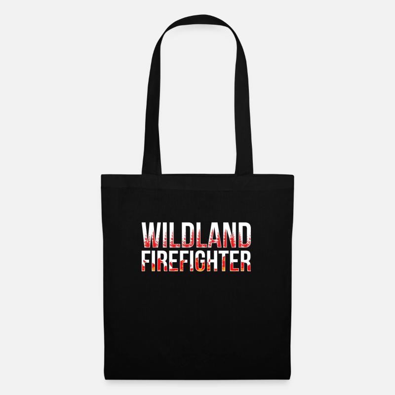 Stolzer Wildland-Feuerwehrmann Waldbrand Geschenk - Stoffbeutel - Schwarz