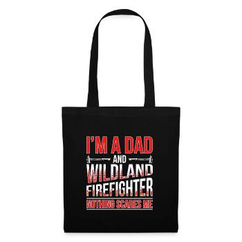 Wildland-Feurewehrler Wildland-Feuerwehrmann Papa - Stoffbeutel - Schwarz - Vorne