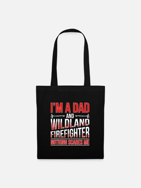 Wildland-Feurewehrler Wildland-Feuerwehrmann Papa - Stoffbeutel - Schwarz