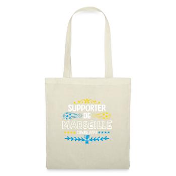supporteur de Marseille. OM marseille - Sac en tissu - nature - Devant