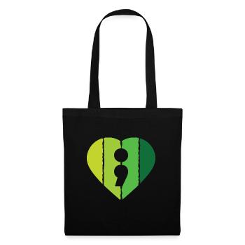 Mental Health Heart - Stoffbeutel - Schwarz - Vorne
