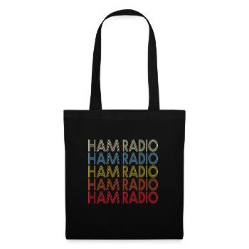 Ondes d’antenne radio amateur Vintage Amateur - Sac en tissu - noir - Devant