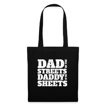 Papa coquin dans les rues Papa dans les draps - Sac en tissu - noir - Devant