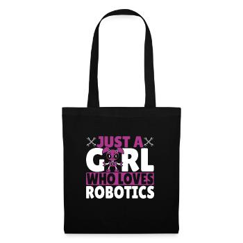 Construire un robot droïde constructeur Femmes Une fille qui aime R - Sac en tissu - noir - Devant