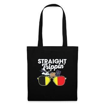 Straight Trippin' Belgium Vacation Tour Voyage - Sac en tissu - noir - Devant