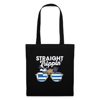 Straight Trippin' Greece Vacation Tour Travel - Tote Bag - black - Front