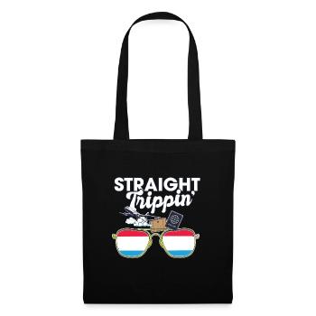 Straight Trippin' Luxembourg Vacances Tour Voyage - Sac en tissu - noir - Devant