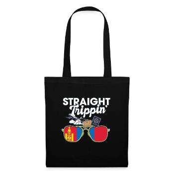 Straight Trippin' Mongolie Vacances Tour Voyage - Sac en tissu - noir - Devant
