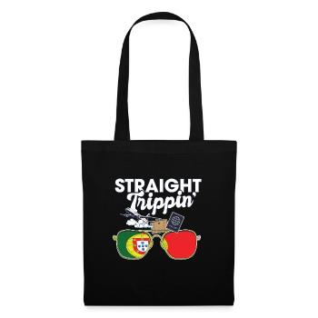 Straight Trippin' Portugal Voyage de vacances - Sac en tissu - noir - Devant