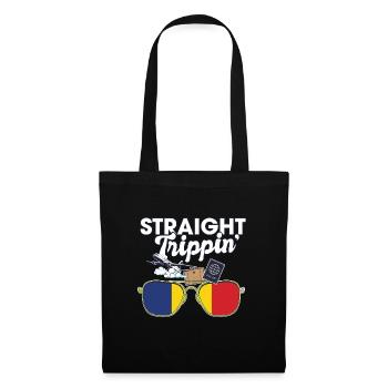 Straight Trippin' ' Roumanie Vacances Tour Voyage - Sac en tissu - noir - Devant