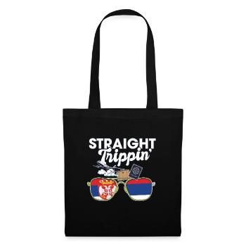 Straight Trippin' Serbia Voyage de vacances - Sac en tissu - noir - Devant