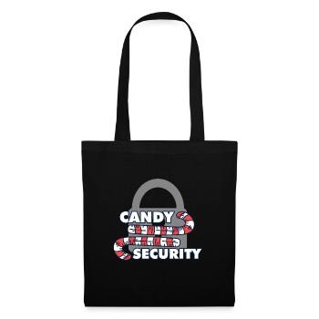 Candy Security Mom Dad Matching Birthday Costume - Stoffbeutel - Schwarz - Vorne