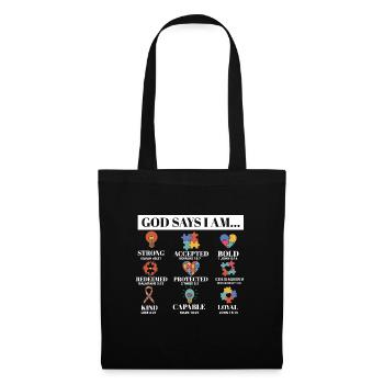Autism Awareness God Says I Am Strong Asperger's - Tote Bag - black - Front