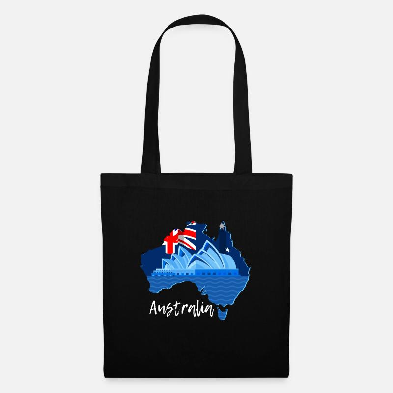 Australien Asien Reise Geschenk - Stoffbeutel - Schwarz