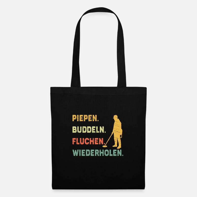 Sondeln Geschenk Sondler Metalldetektor - Stoffbeutel - Schwarz