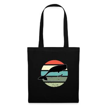Plongeurs Plongée Plongée Rétro Snorkeler - Sac en tissu - noir - Devant